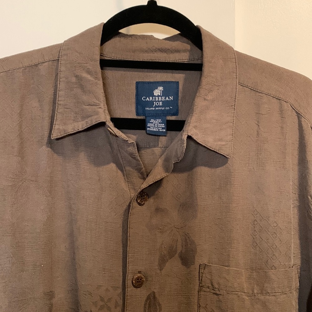 Caribean Joe 100% Silk Men’s Shirt